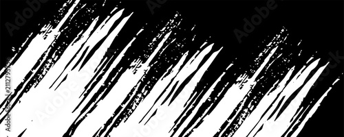 Grunge brush, rough ink black and white stroke