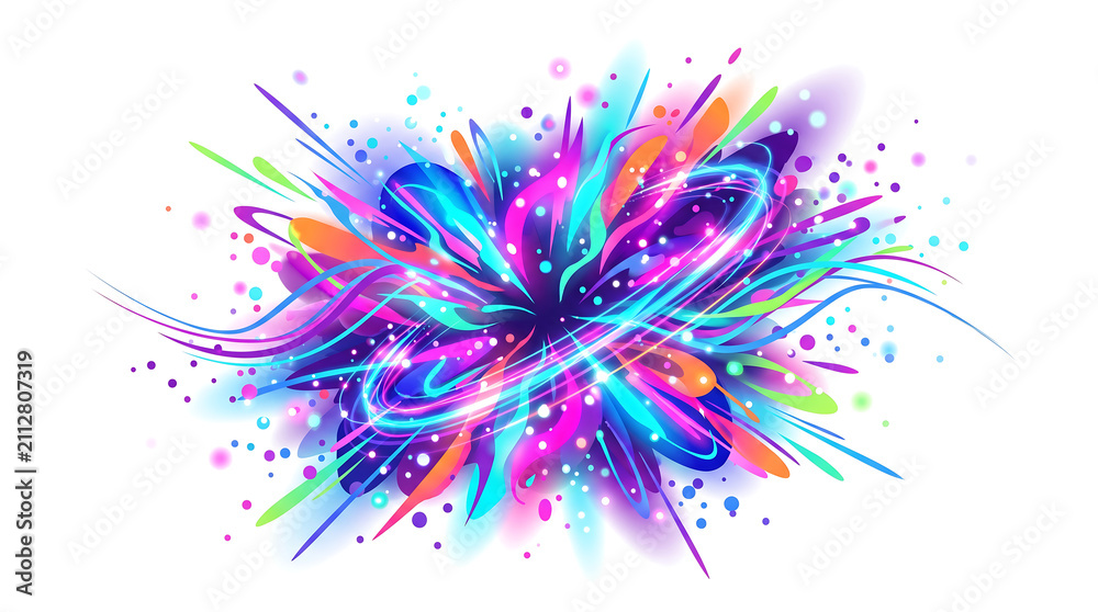 Obraz premium Vibrant Abstract Colorful Splash Paint Explosion Background.