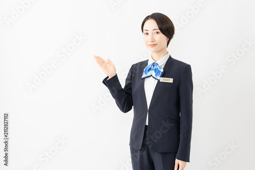 Foto 制服を着た受付係の女性　ジョブイメージ