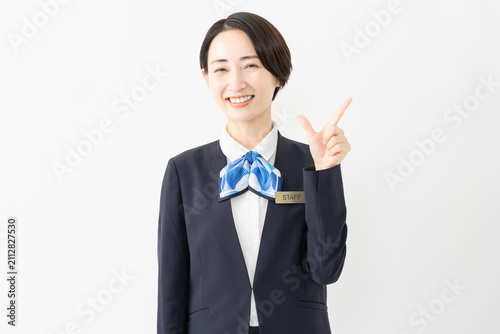 Fotografie 制服を着た受付係の女性　ジョブイメージ