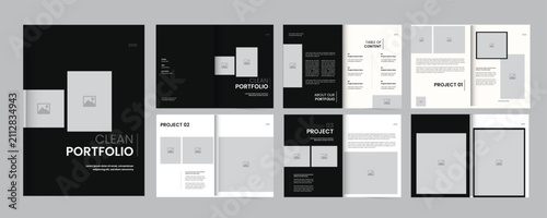 Professional and Personal Clean portfolio brochure design or multipurpose portfolio template layout