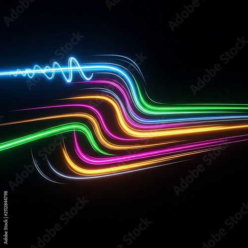 Chromatic Symphony of Light Trails