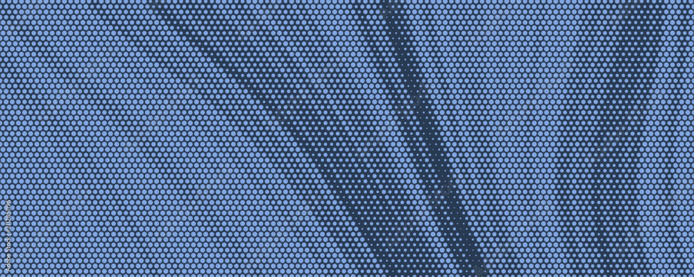 Naklejka premium Blue fabric cotton texture. Textile background fabric close up