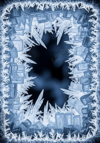 Frosted Embrace: Crystal Heart's Gaze