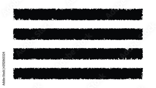 Black grunge brush strokes. Distressed ink stripes banner