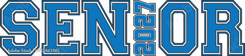 Senior 2027 Logo banner horizontal blue