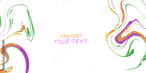 Colorful and wavy abstract template with blank area for text