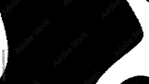 Abstract High Contrast Black and White Pixelated Wavy Lines Graphic Element for Background and Design