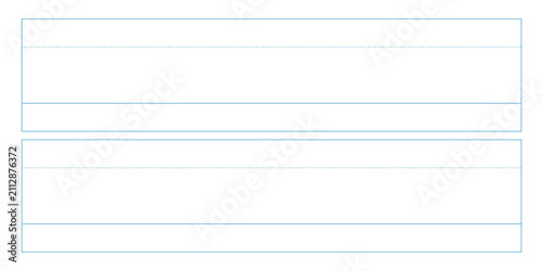 Bild auf Leinwand Ruling sheet with selectable predefined proportions for hand lettering brush let
