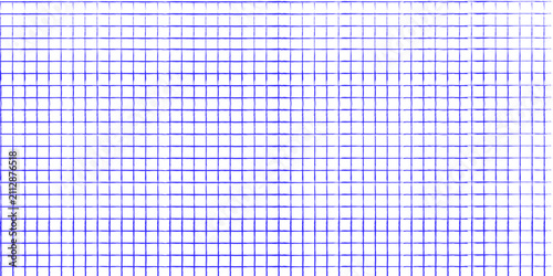 Bild auf Leinwand Seamless hand drawn square grid pattern blue doodle checkered background sketche