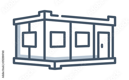 Portable Cabin Vector Icon