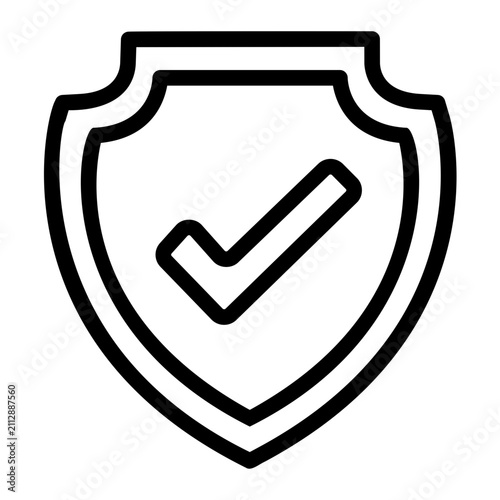Shield check Line Icon