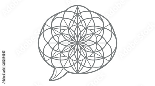 Sacred Geometry Speech Bubble Icon