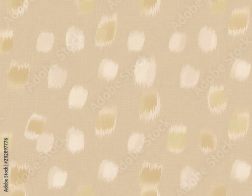Seamless warm neutral tactile ikat brushstroke dash pattern, tone-on-tone beige texture for wallpaper, wrapping paper, textile and background design, minimalist boho quiet-luxury repeat