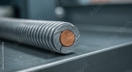 Copper conductor wire coil for electrical use with metallic sheath protection