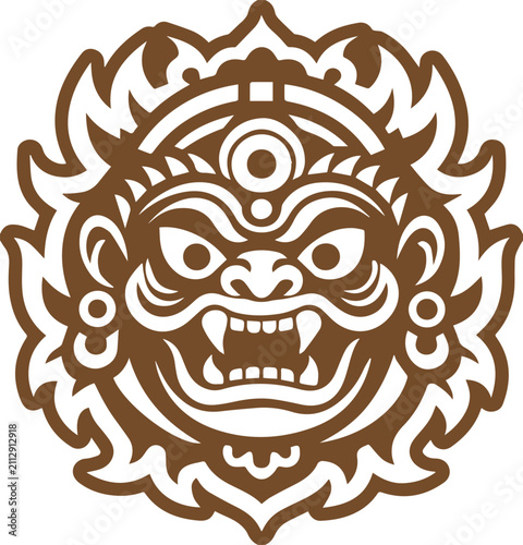 Tribal Style Barong Mask