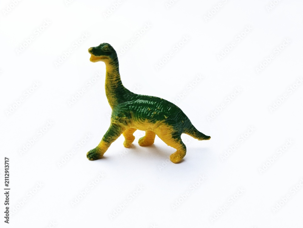 Fototapeta premium Dinosaur toy, Brachiosaurus Baby&nbsp;figurine.&nbsp;