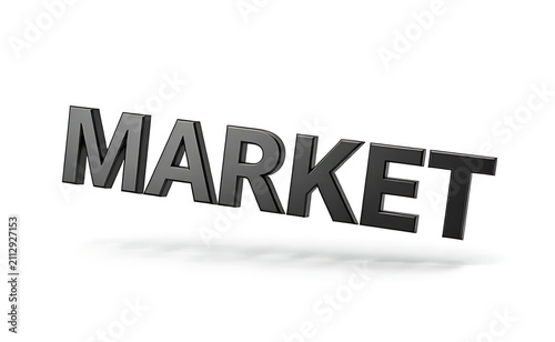 3d marketing isolated on pure white background