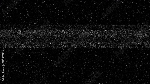 Old tv static realistic animation with glitch signal analog distortion & noise crt texture