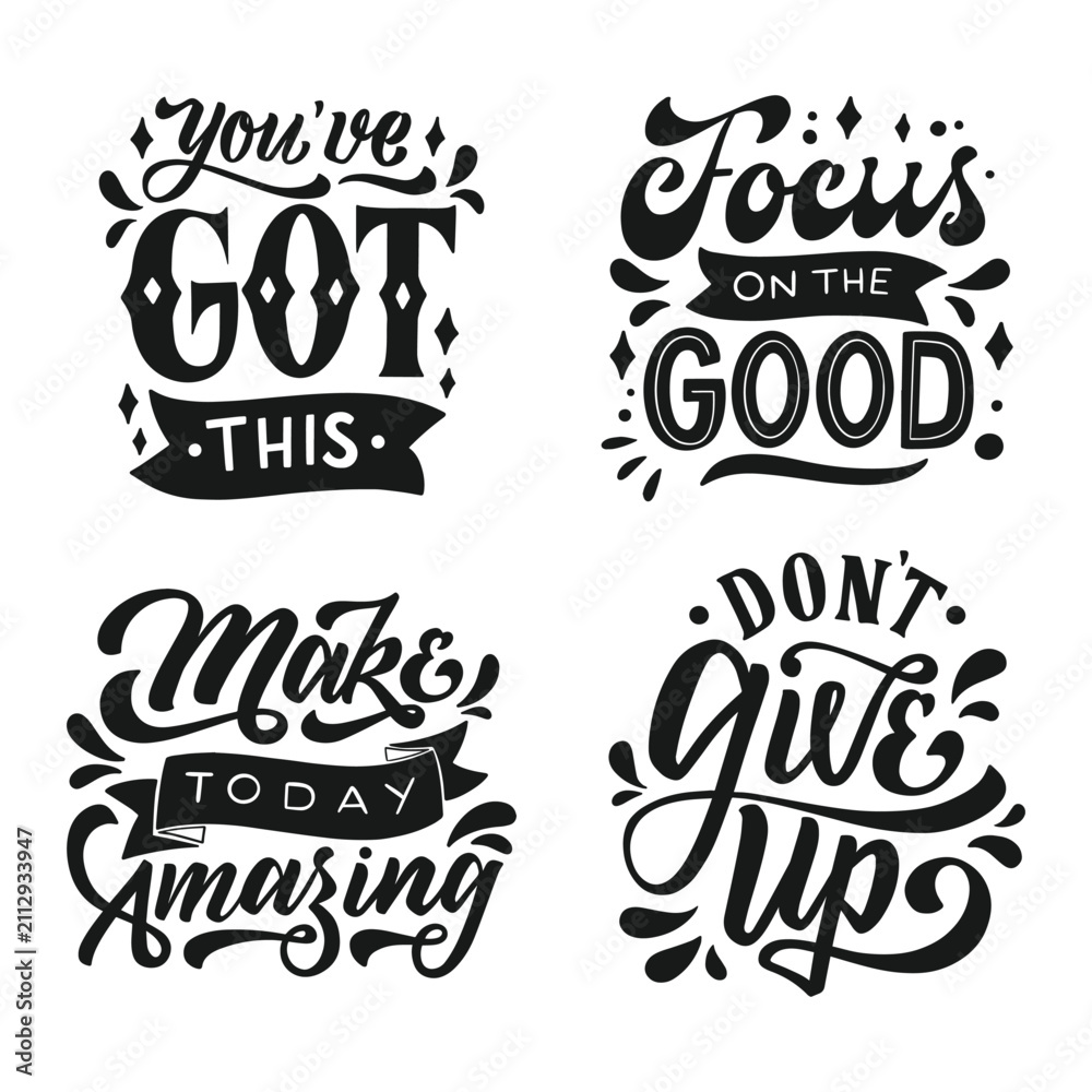 Obraz premium Positive lettering collection