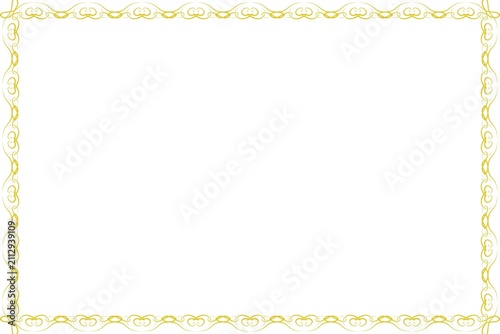 Simple Frame, Amazing Frame and Unique Border Frame, Golden Frame with White Background, Unique Art Design Work