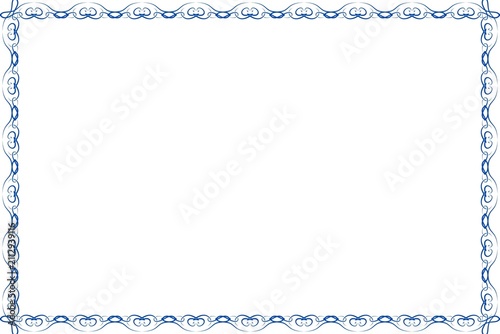 Simple Frame, Amazing Frame and Unique Border Frame, Blue Frame with White Background, Unique Art Design Work