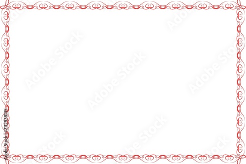 Simple Frame, Unique Frame and Amazing Border Frame, Red Frame with White Background, Unique Art Design 