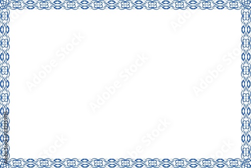 Simple Frame, Unique Frame and Amazing Border Frame, Blue Frame with White Background, Unique Art Design 