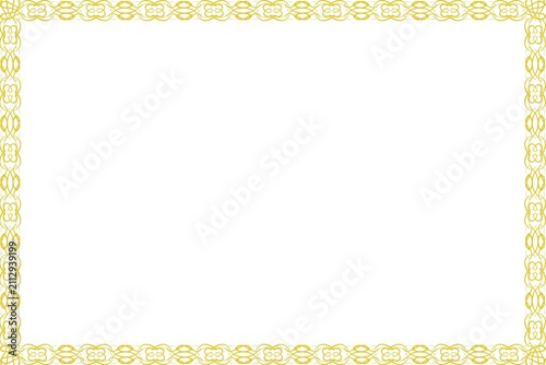 Simple Frame, Unique Frame and Amazing Border Frame, Golden Frame with White Background, Unique Art Design 
