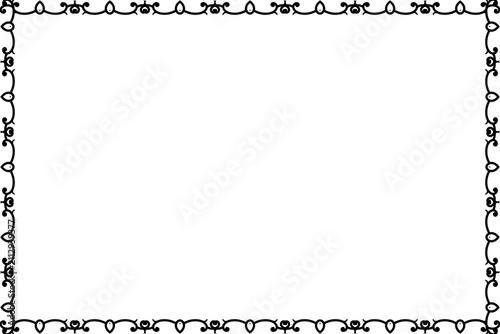 Simple Frame, Unique Frame and Border Frame, Black Frame with White Background, Unique Art Design
