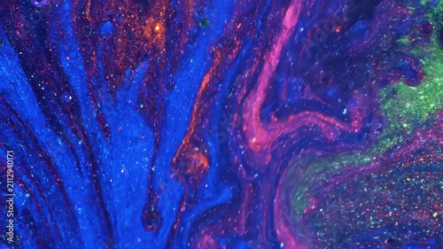 Colorful flow abstract liquid background material, colorful fluid dynamic back