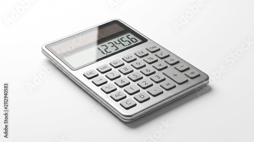 Modern Calculator Isolated on White Background for Accounting and Finance