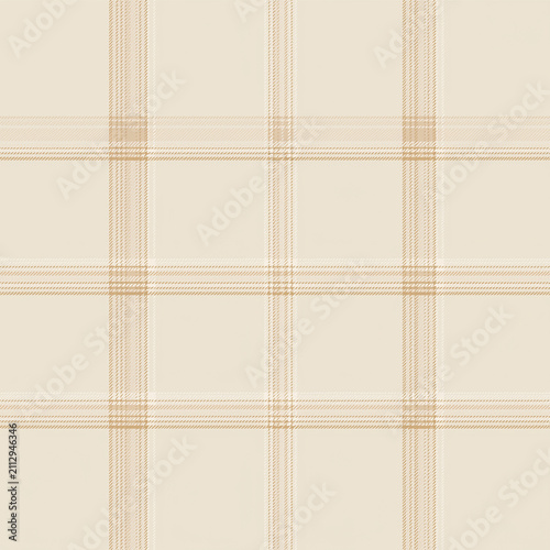 Seamless warm neutral tactile windowpane plaid check pattern, tone-on-tone cream texture for wallpaper, wrapping paper, textile and background design, minimalist boho quiet-luxury repeat