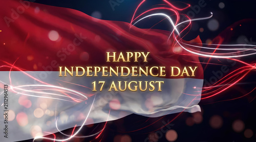 Indonesian flag background for Independence Day celebration.