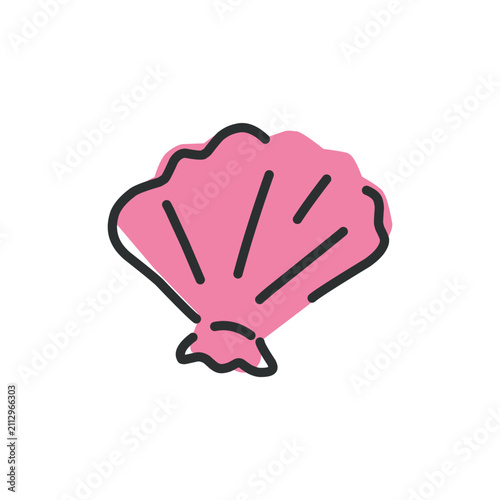 simple hand drawn shell icon