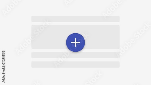 Minimalist UI Animation of a Blue Plus Icon Transforming into a Green Checkmark Success Symbol