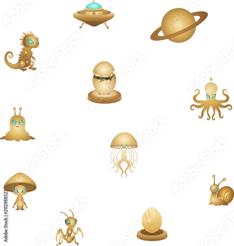 Antique Alien Ornament Collection Set