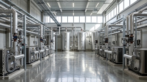 Utility room with industrial air conditioning and liquid cooling infrastructure