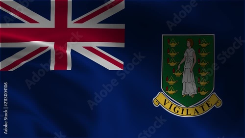 british virgin islands flag waving in the wind seamless looping motion graphics background for political news independence day presentation travel national patriotic footage caribbean territory symbol