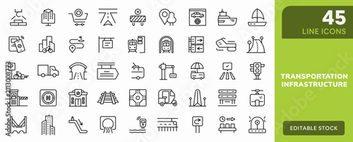 Tableau sur toile Transportation Infrastructure linear design