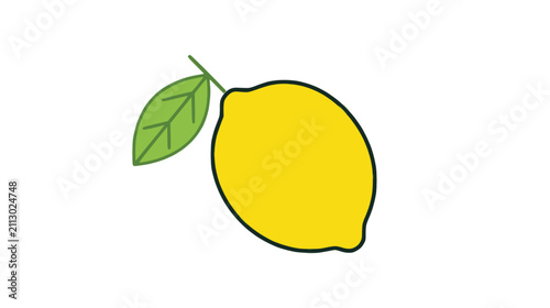 lemon with a very bright yellow color