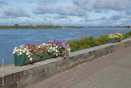 фотографія On the Tom river embankment on a sunny September day