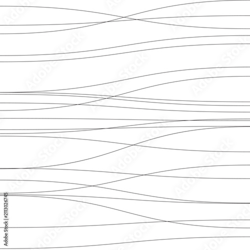Abstract Seamless Flowing Wavy Line Pattern, Smooth Curved Horizontal Wave Vector Background, Minimalist Line Art Texture Design for Apparel, Textiles, Packaging, Wallpaper, and Graphic Assets