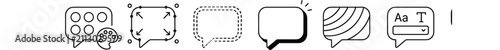Plakat Speech bubble icons collection set diverse artistic design elements graphic elements for creativity.