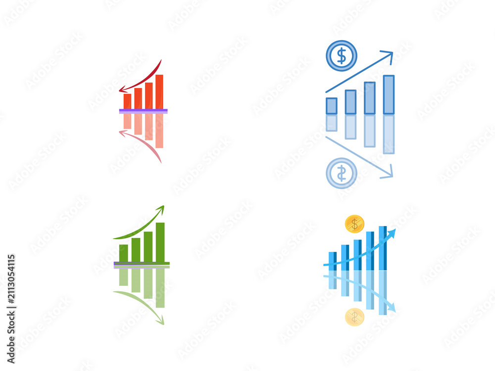Obraz premium business graph icon