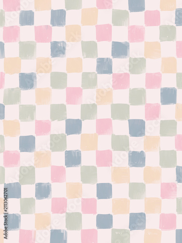 Fotografía Pastel painted checkerboard pattern background