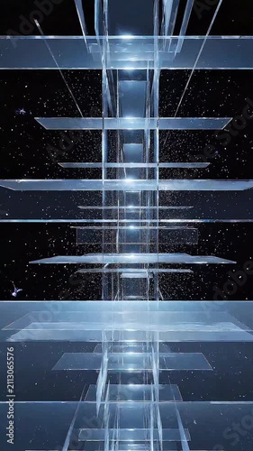 Enterprise Data Visualization Background 4K Vertical Motion Loop