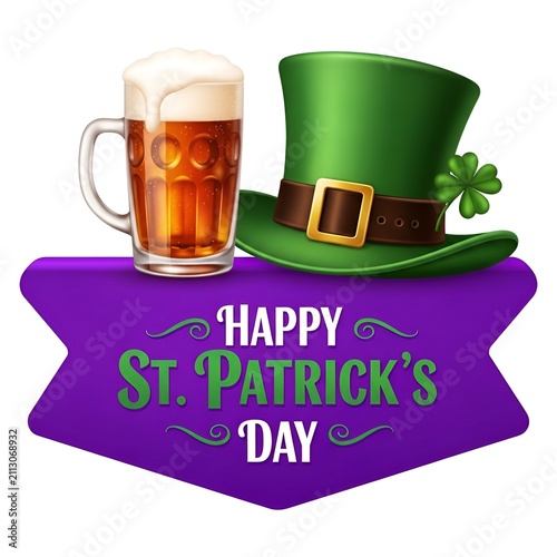 St Patricks Day Beer And Green Hat