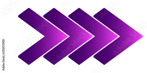 Abstract Triple Right Arrow Logo with Gradient Colors for Business Branding