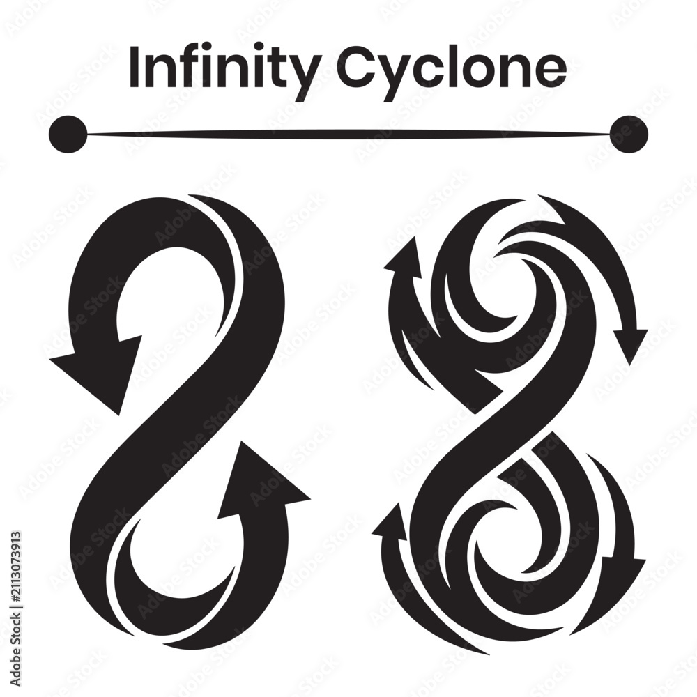Fototapeta premium Infinity Cyclone – Premium Abstract Infinity Rotation Vector Icon